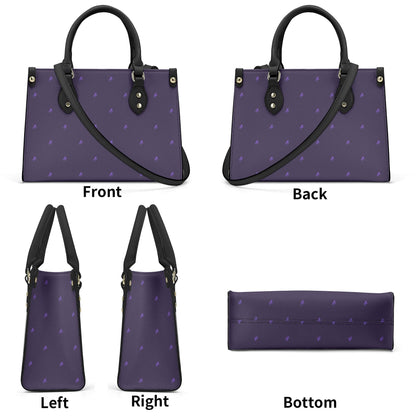 Classy-chic luxe monogram violet handbag