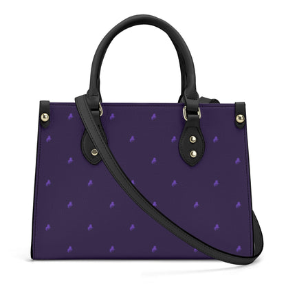 Classy-chic luxe monogram violet handbag