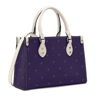 Classy-chic luxe monogram violet handbag