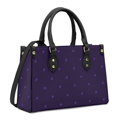 Classy-chic luxe monogram violet handbag