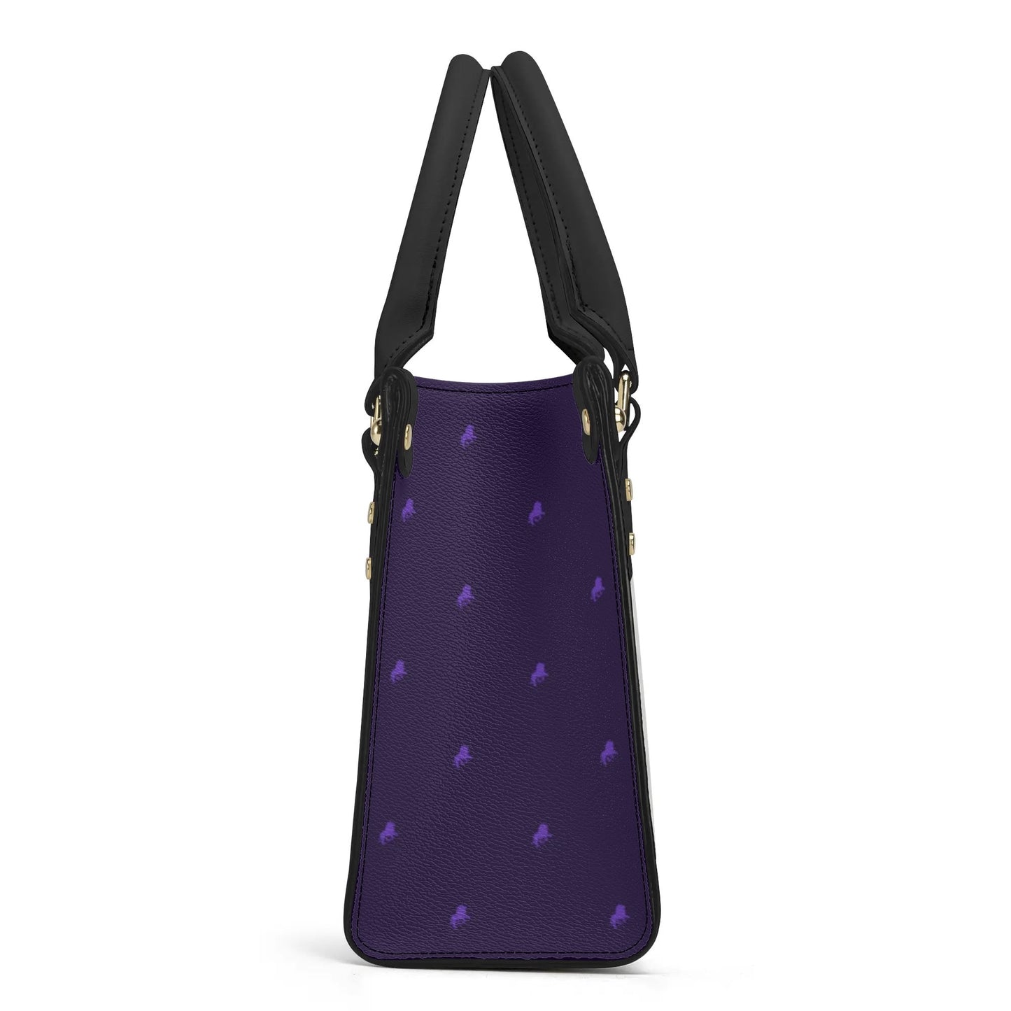 Classy-chic luxe monogram violet handbag