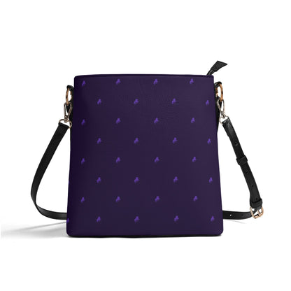 Luxe violet monogram bucket Bag