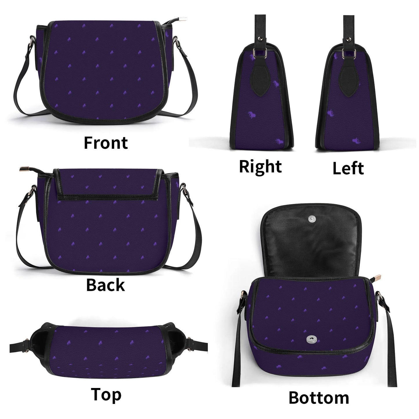 Luxe Violet Monogram High-Princess Saddler