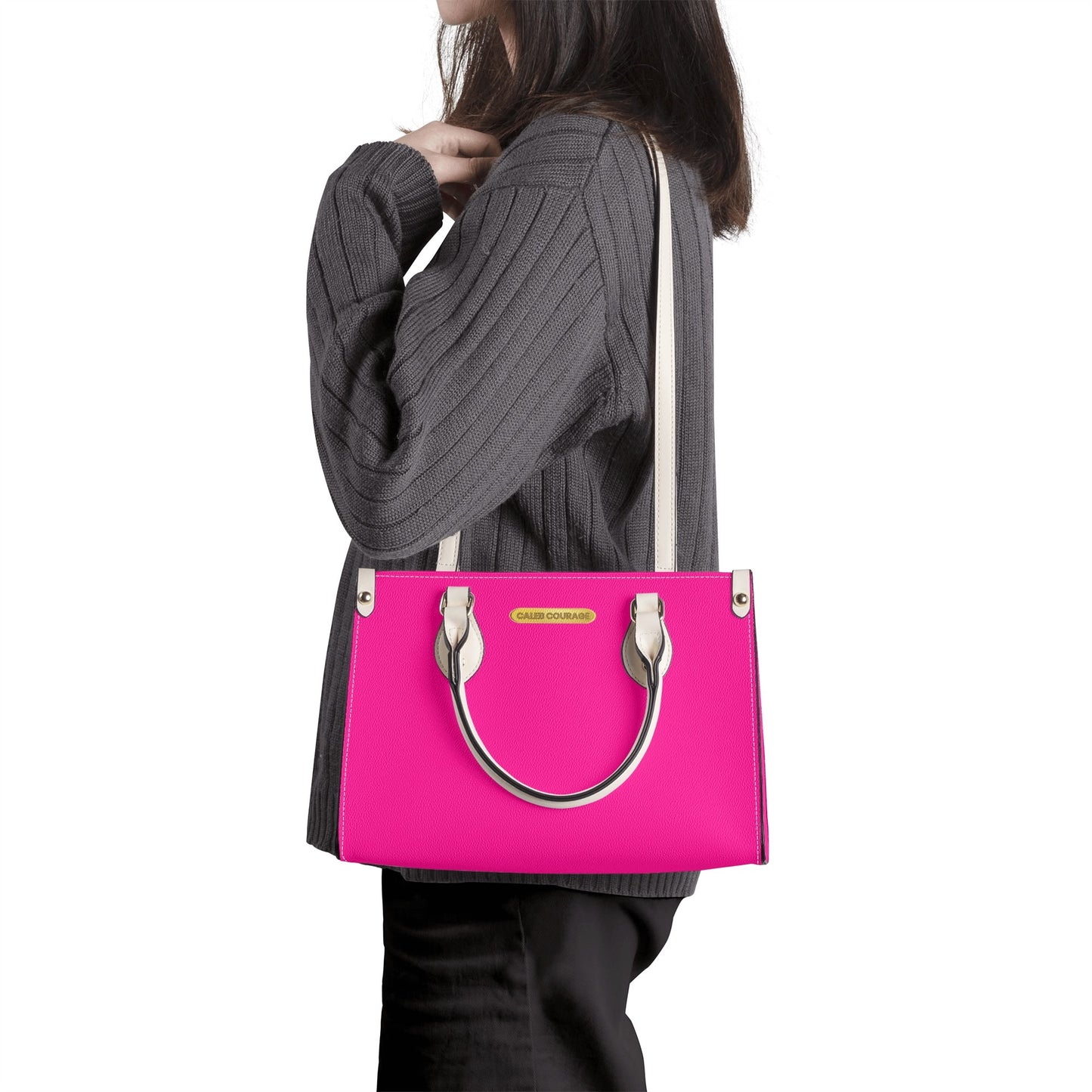 Highlighted pink classy chic handbags