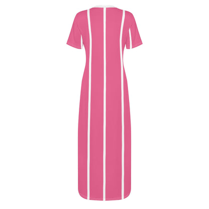 Womens pink white casual Dresses