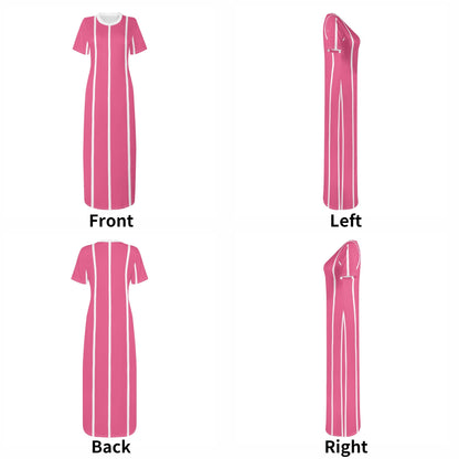 Womens pink white casual Dresses