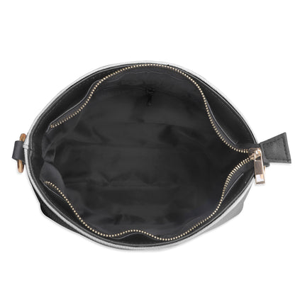 Luxe violet monogram bucket Bag