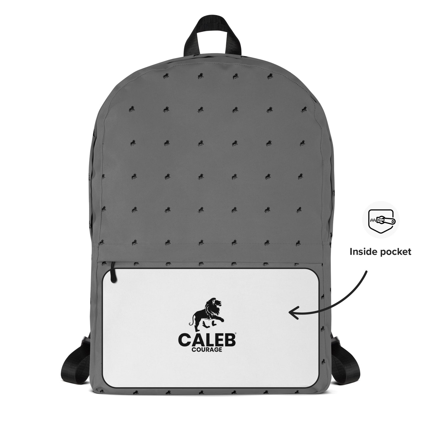 Grey monogram logo fuller backpack