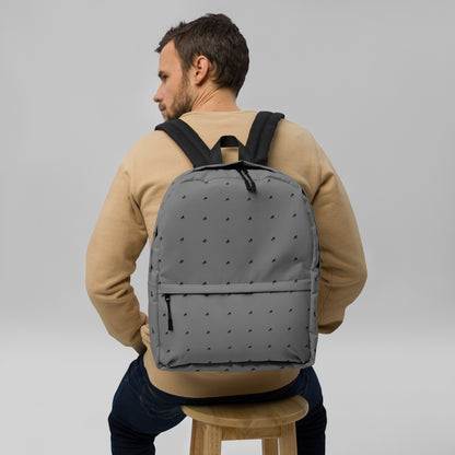 Grey monogram logo fuller backpack