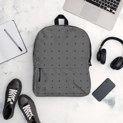 Grey monogram logo fuller backpack