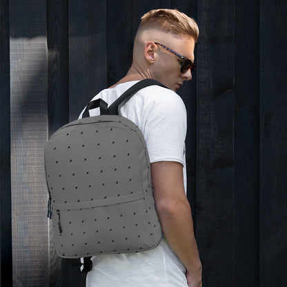 Grey monogram logo fuller backpack