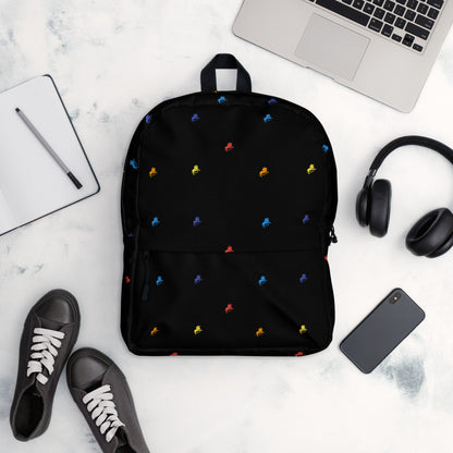 Lion monogram water resistant black Backpack