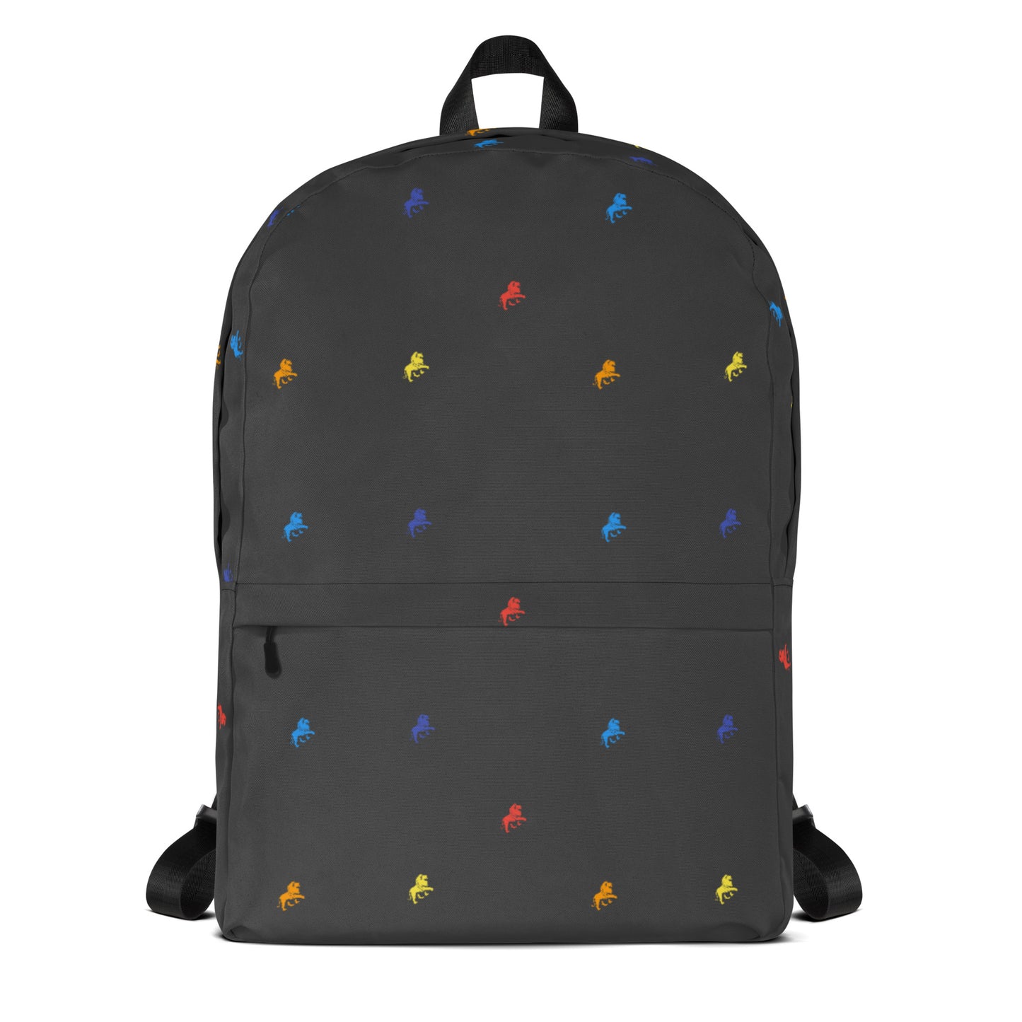 lion logo monogram grey Backpack