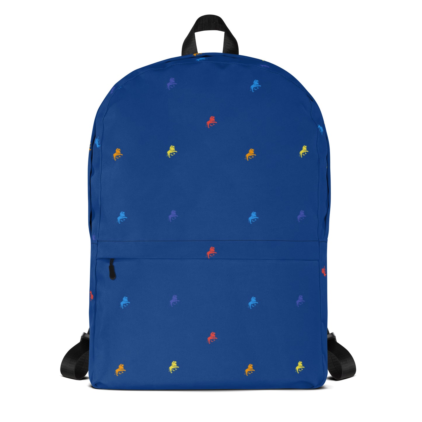 lion logo monogram blue Backpack