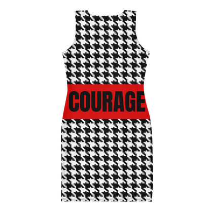 Courage Hounds print Bodycon dress