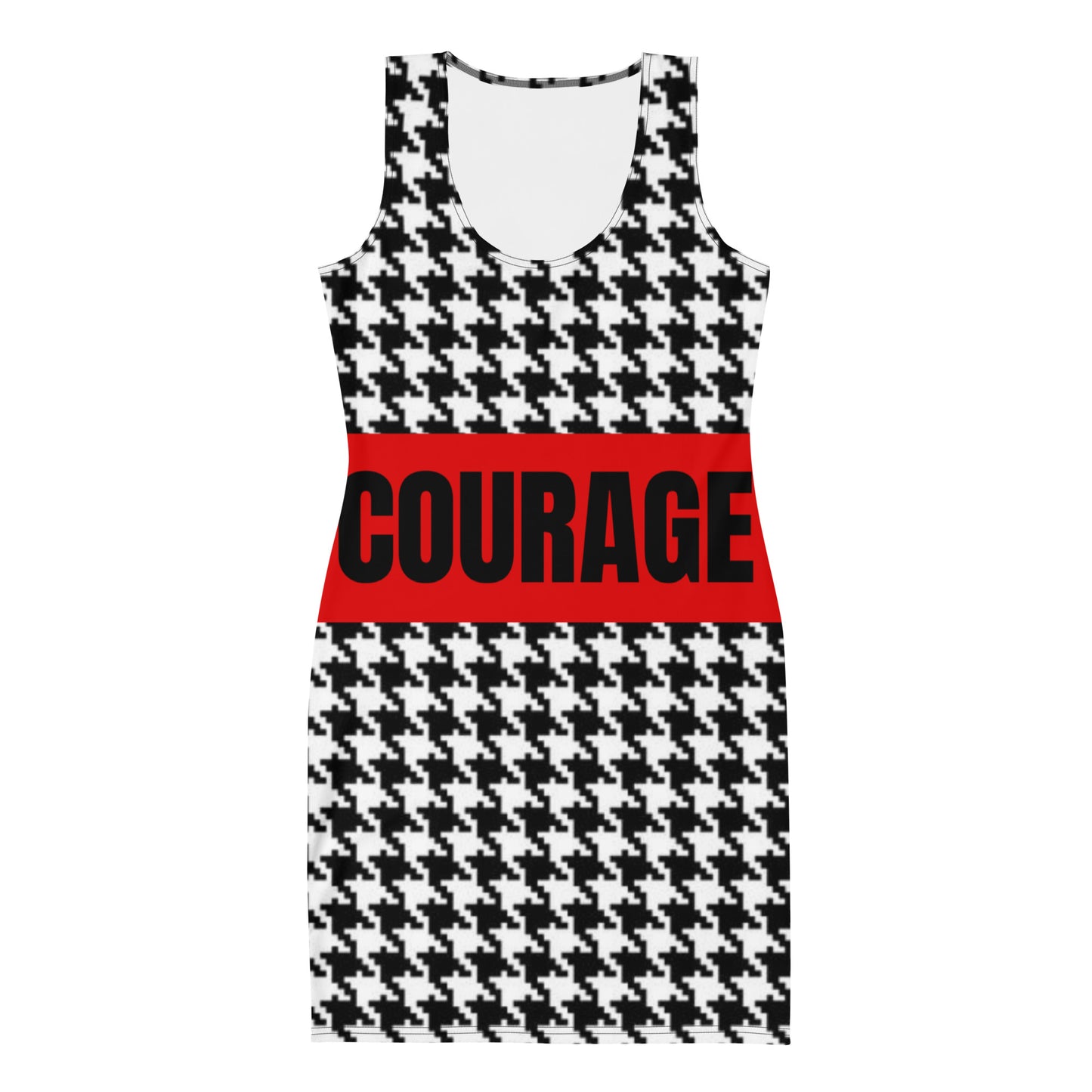 Courage Hounds print Bodycon dress