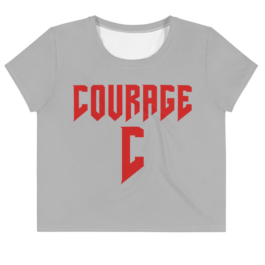 Light grey courage Crop Tee