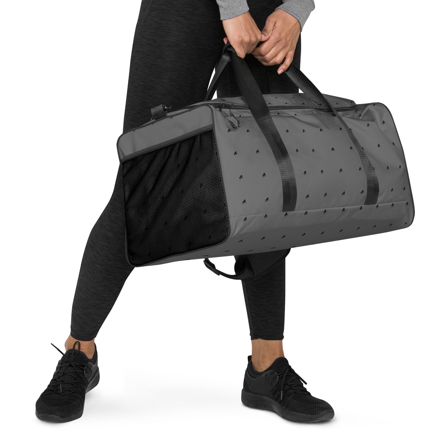 Grey monogram spacio duffle