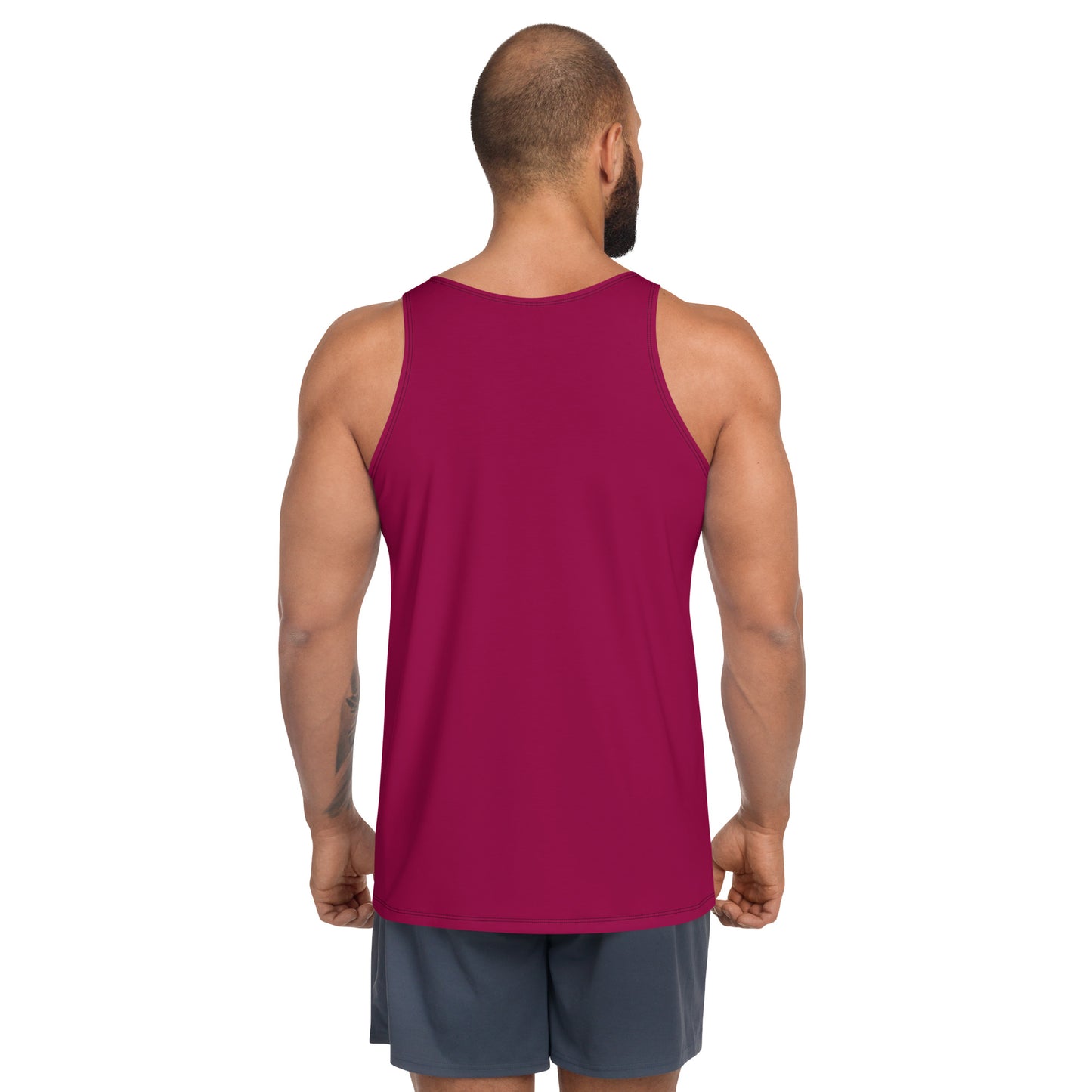 Caleb Unisex Tank Top burgundy