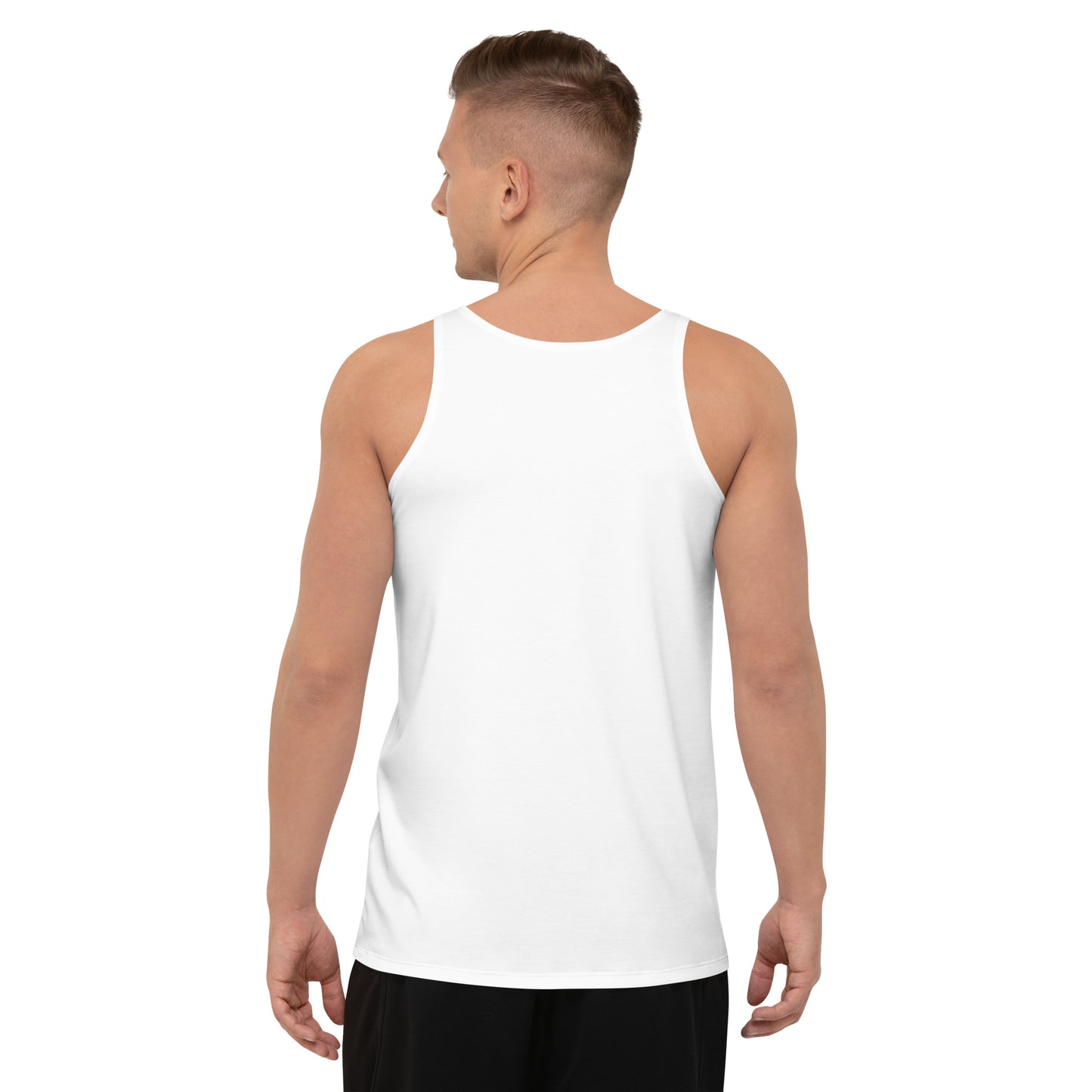 Caleb Unisex Tank Top white