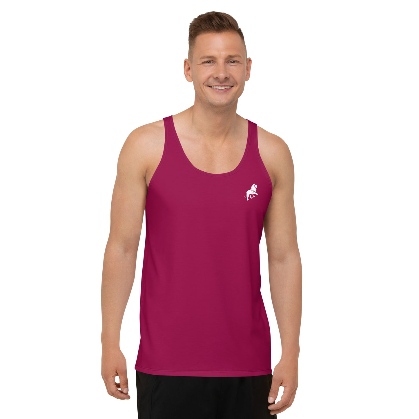 Caleb Unisex Tank Top burgundy