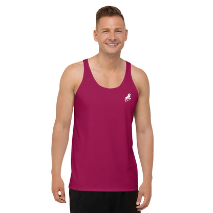 Caleb Unisex Tank Top burgundy