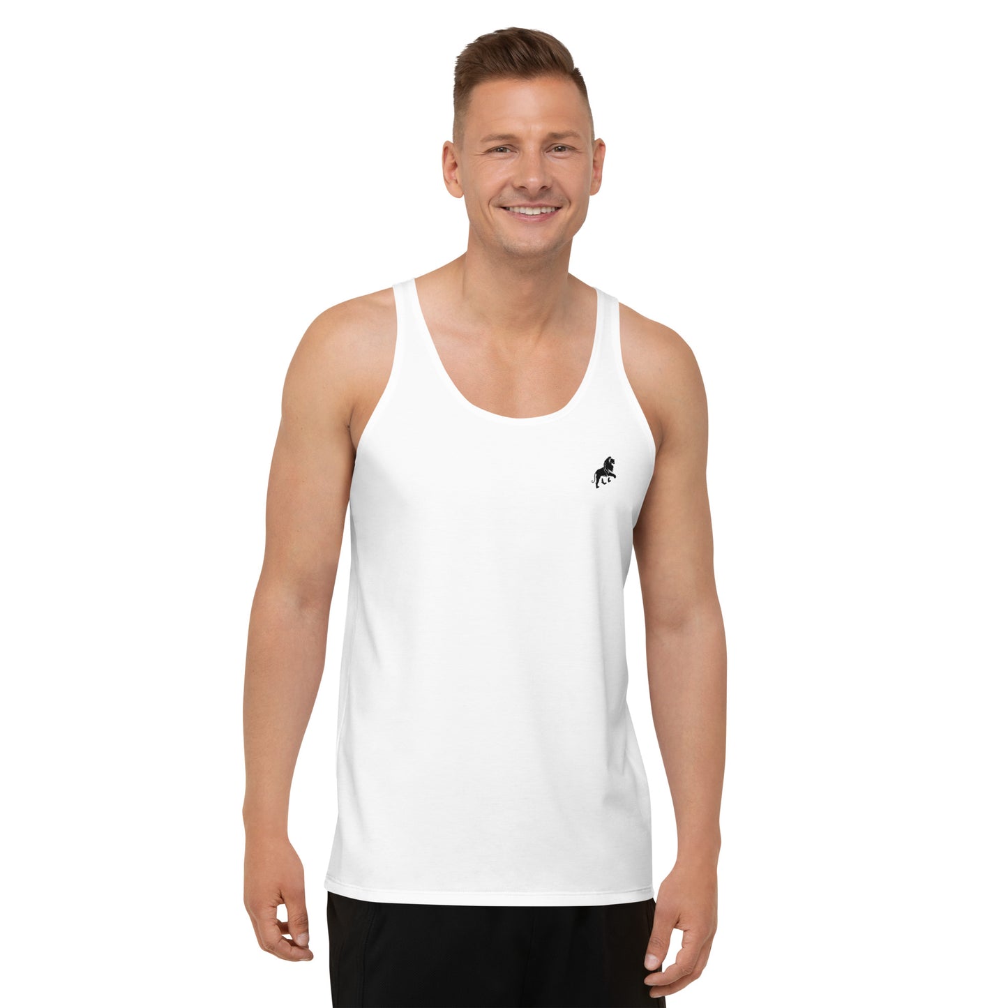 Caleb Unisex Tank Top white