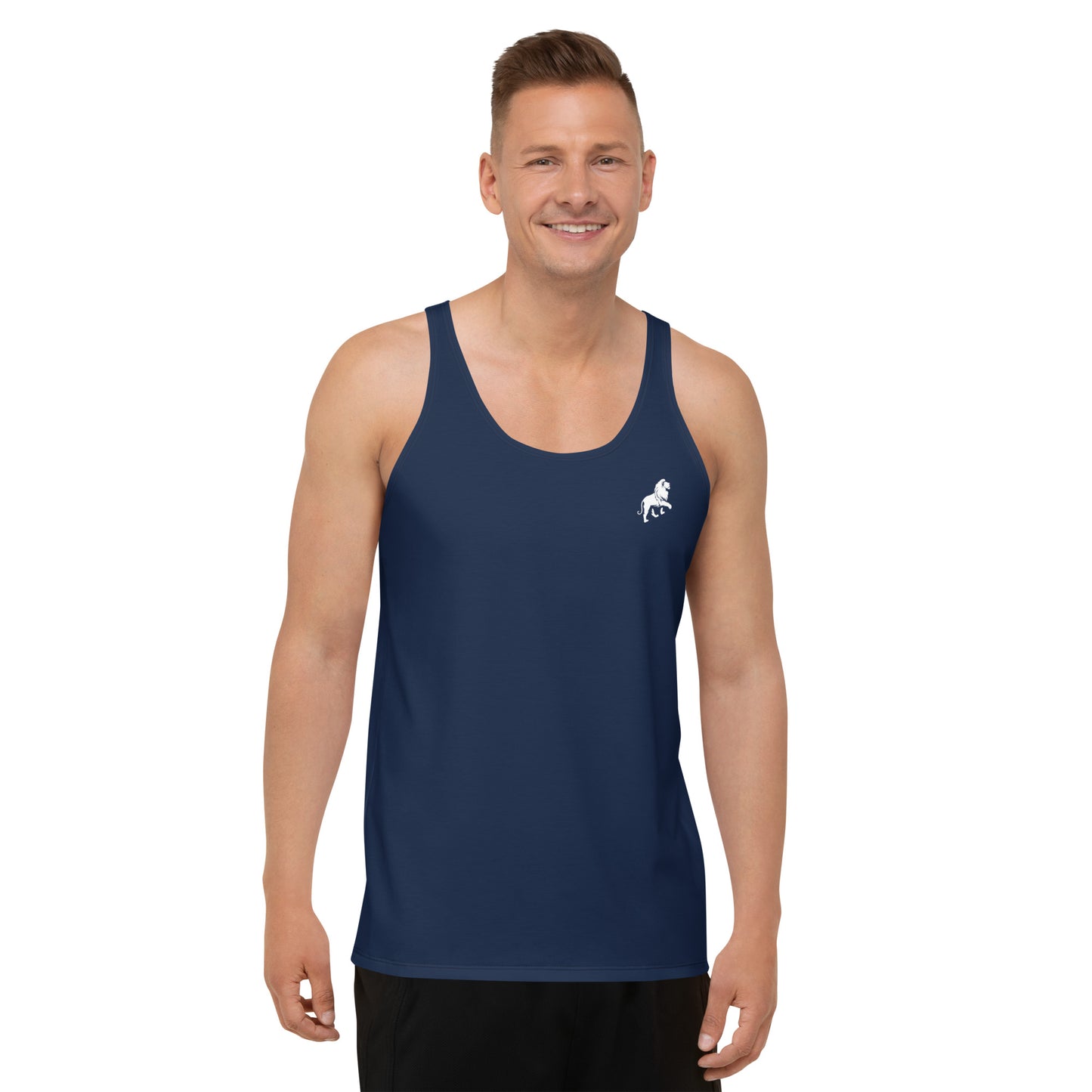 Caleb Unisex Tank Top navy blue