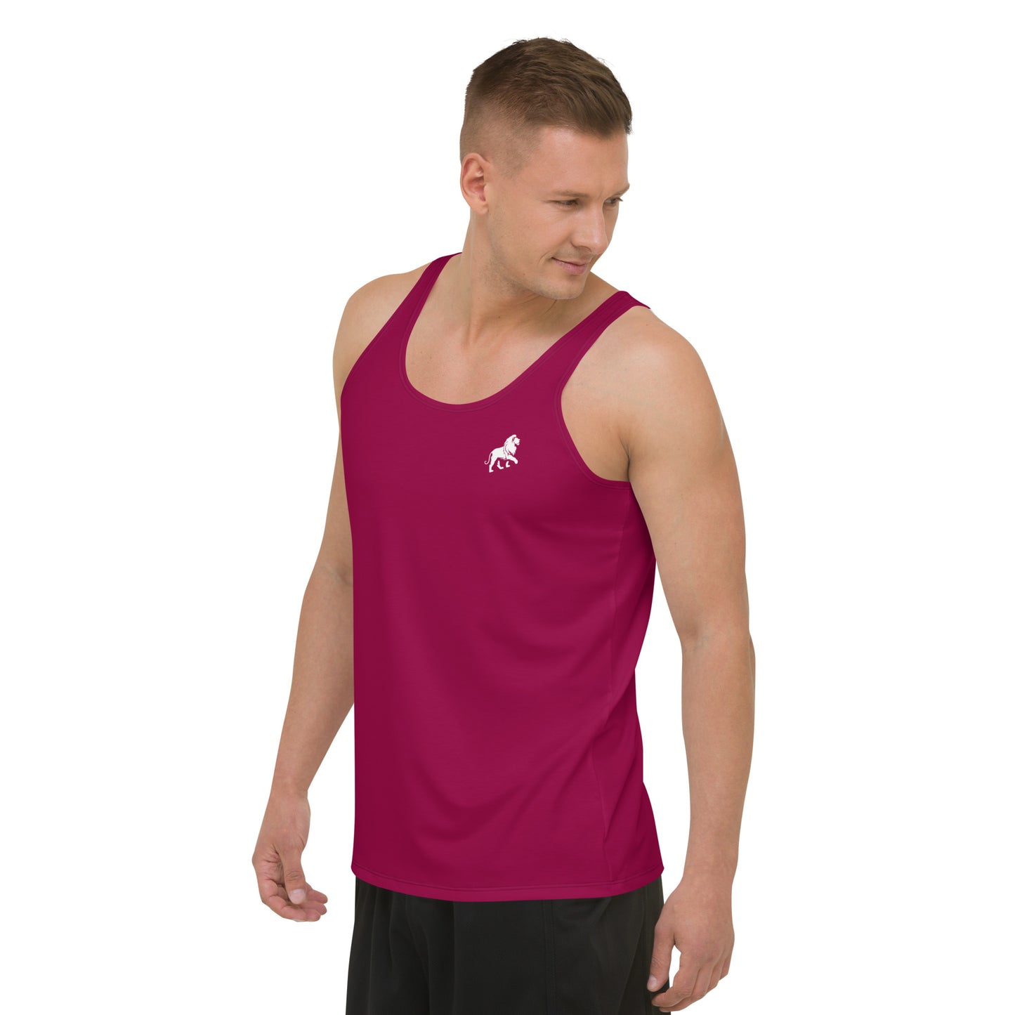 Caleb Unisex Tank Top burgundy