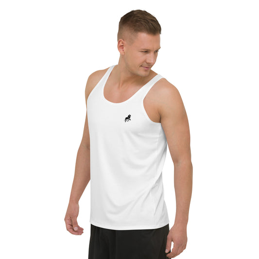 Caleb Unisex Tank Top white