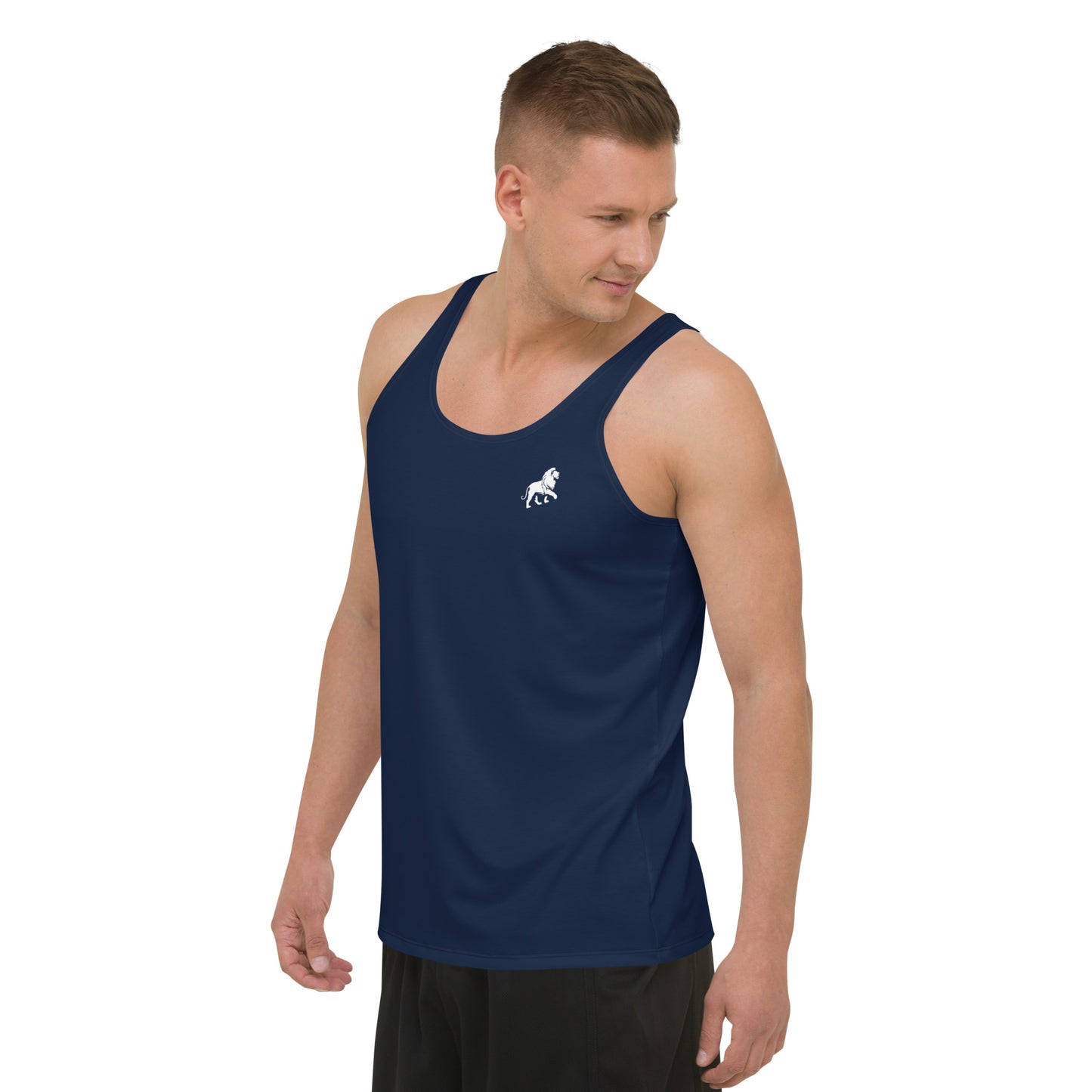 Caleb Unisex Tank Top navy blue