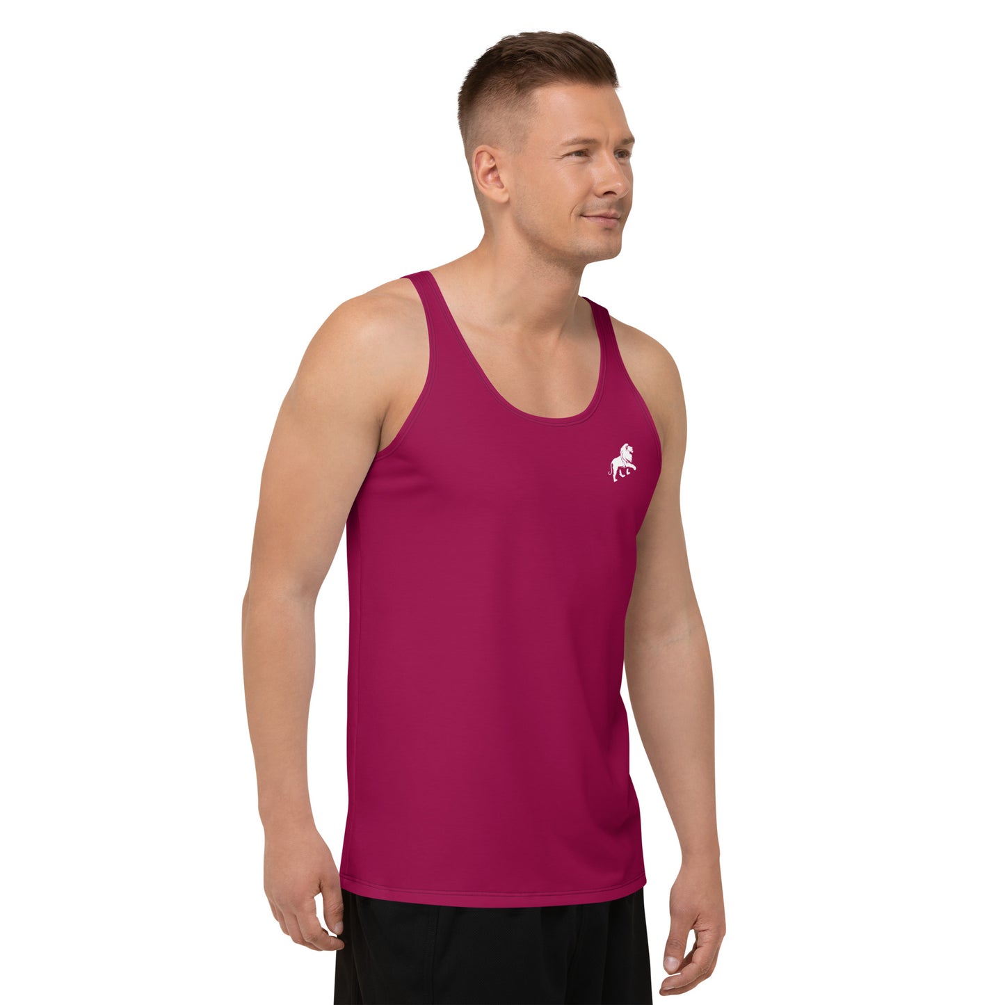 Caleb Unisex Tank Top burgundy