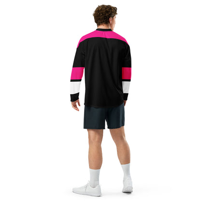 Hockey fan jersey ( pink/black)