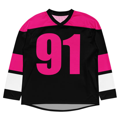 Hockey fan jersey ( pink/black)