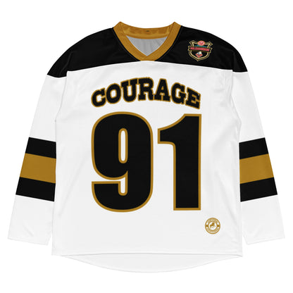 Caleb Golden bowl hockey fan jersey