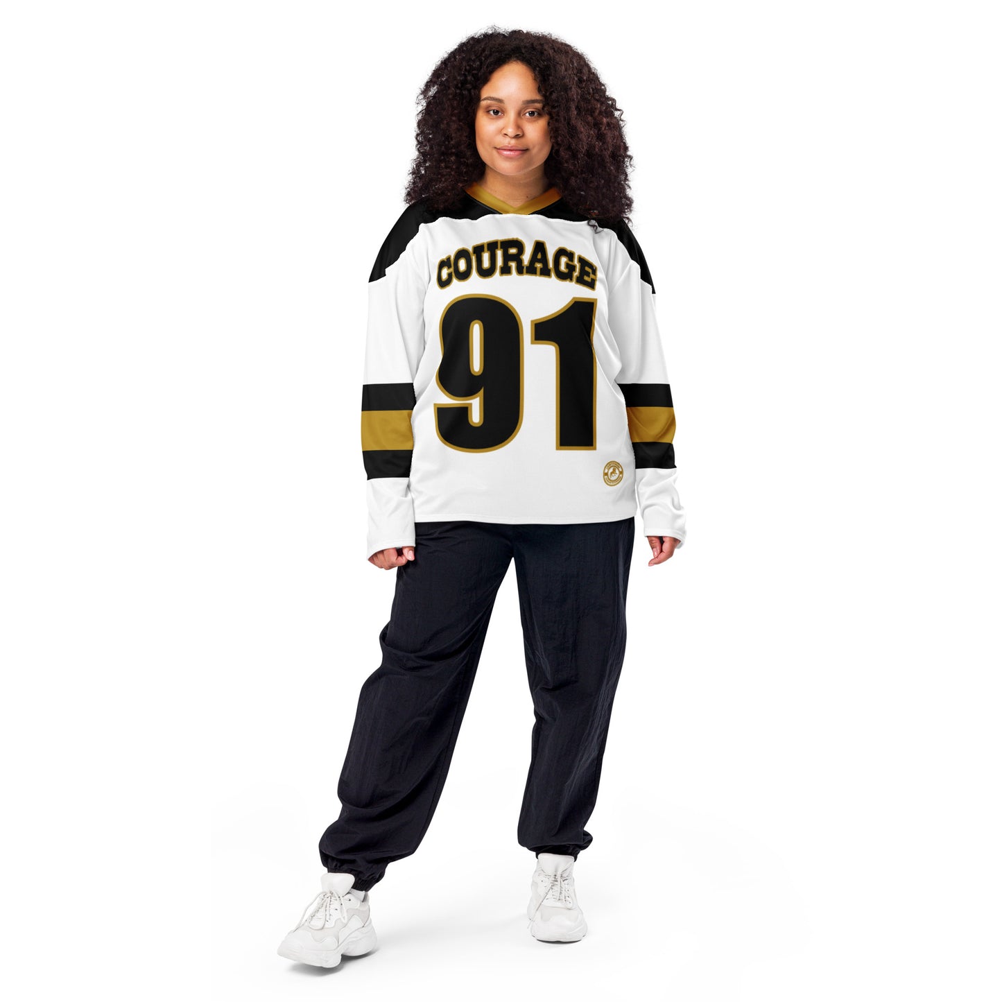 Caleb Golden bowl hockey fan jersey