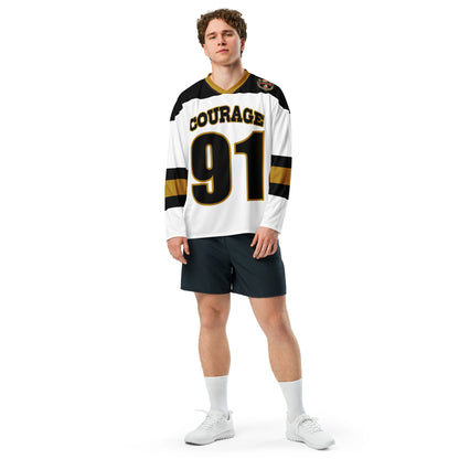 Caleb Golden bowl hockey fan jersey