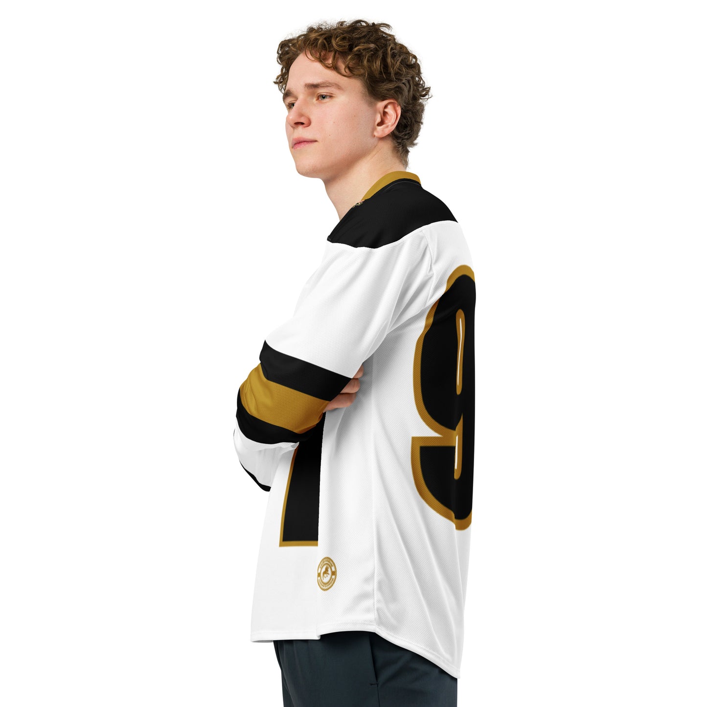 Caleb Golden bowl hockey fan jersey