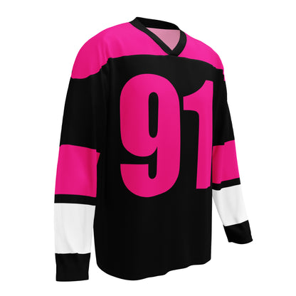 Hockey fan jersey ( pink/black)