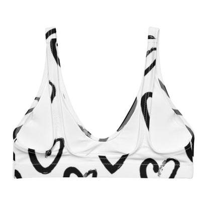 Hearts padded bikini top