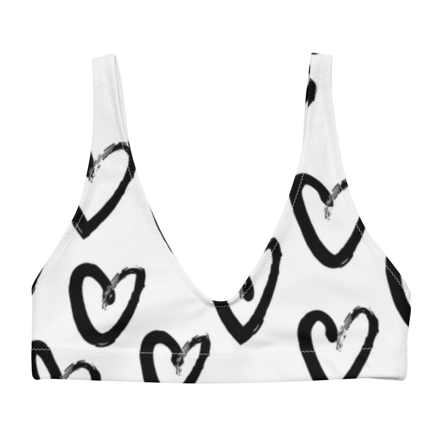 Hearts padded bikini top