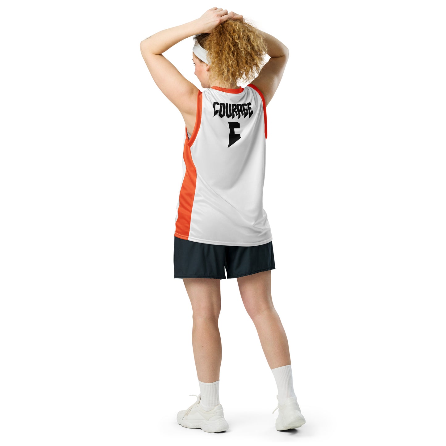 LA (orange/white) basketball jersey