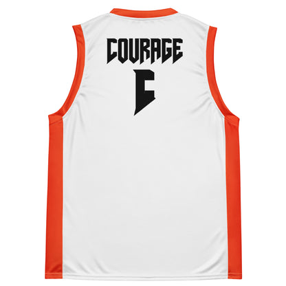 LA (orange/white) basketball jersey