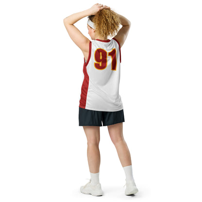 Courage 91 unisex basketball jersey ( red/yellow)