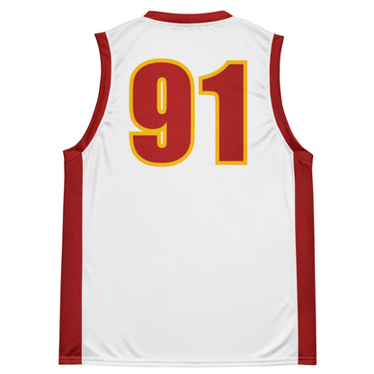 Courage 91 unisex basketball jersey ( red/yellow)