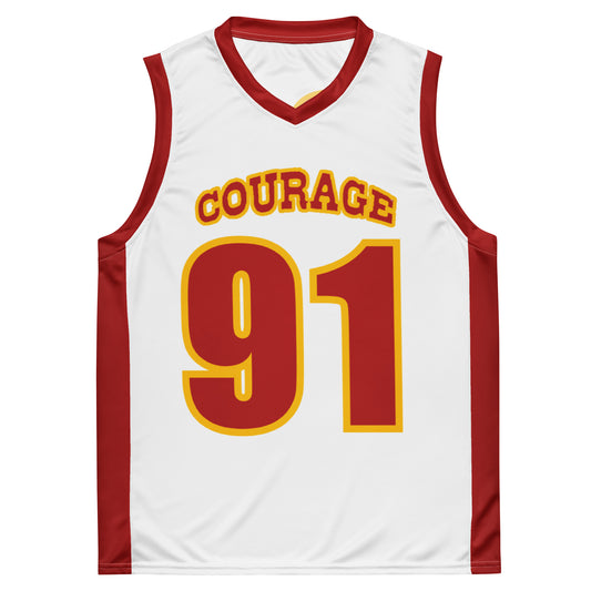 Courage 91 unisex basketball jersey ( red/yellow)