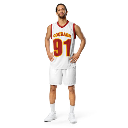 Courage 91 unisex basketball jersey ( red/yellow)