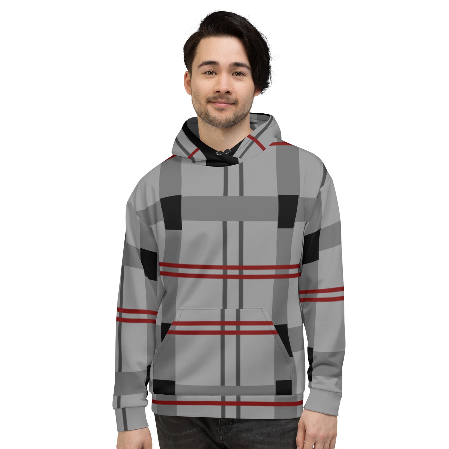 Caleb plaid Unisex Hoodie grey