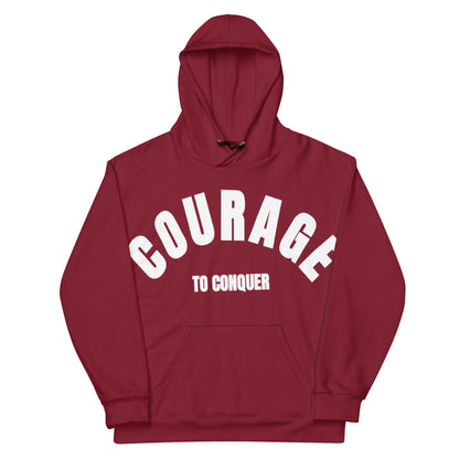 Caleb dark red Unisex Hoodie (To conquer)