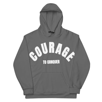 Caleb dark grey Unisex Hoodie (To conquer)